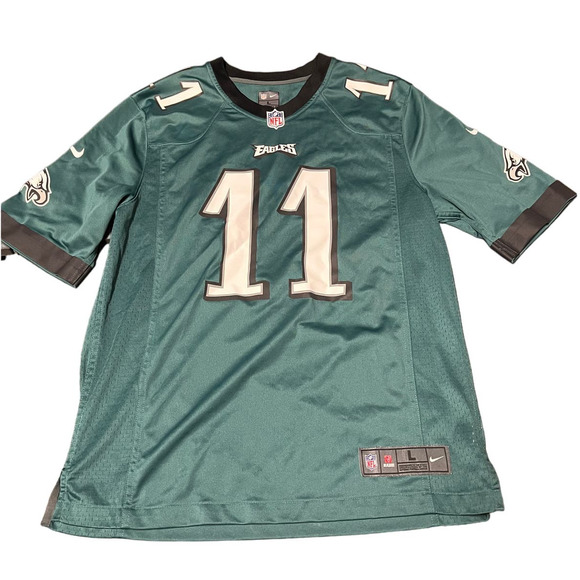 Philadelphia Eagles Football Jersey‎ Mens Large Green Carson Wentz NFL Nike - Picture 1 of 9
